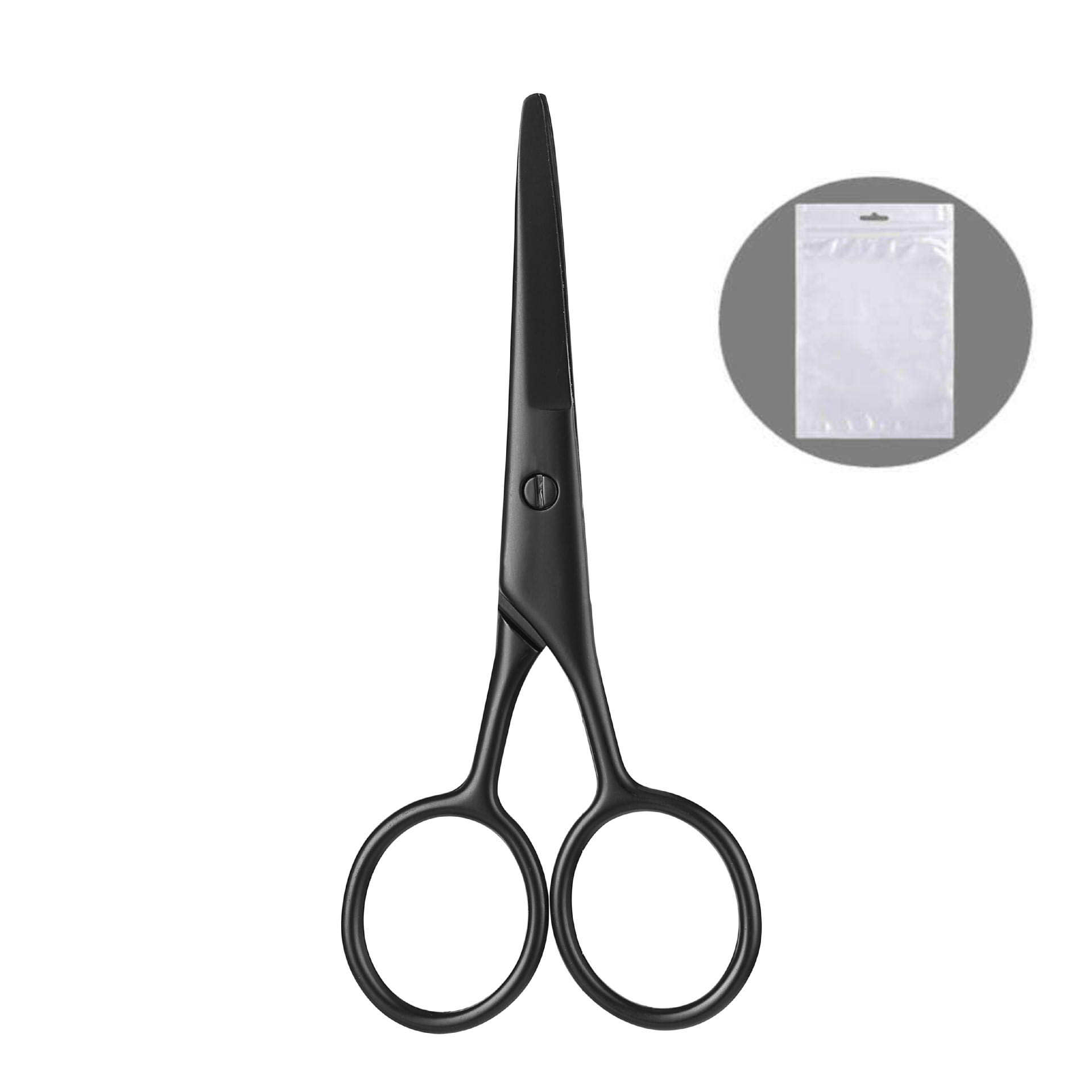 Juego de tijeras de pelo de nariz para hombres, cabeza redonda, afeitado de acero inoxidable, limpieza de fosas nasales, tijeras pequeñas manuales para mujeres