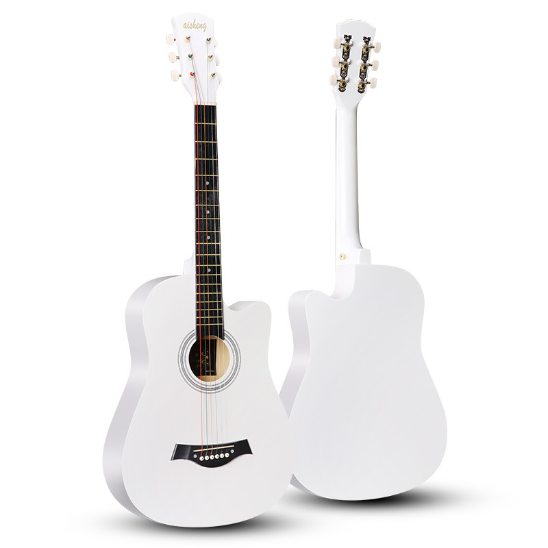 principiantes guitarra de madera de balada 38 pulgadas fábrica directa al por mayor estudiantes violín popular guitarra de madera de tiles