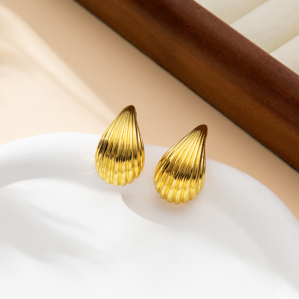 15g Weight 304 Stainless Steel Ear Needle Material Ear Studs Classification 1 Pair Quantity Daily, Street, Shopping Occasion Alloy Material Starfish, Conch Pattern All Seasons Season Women's Gender Irregular, Plating Design Marine Style, Modern Style Style 1 Pair Marine Style Modern Style Starfish Conch Irregular Plating Alloy Ear Studs 2