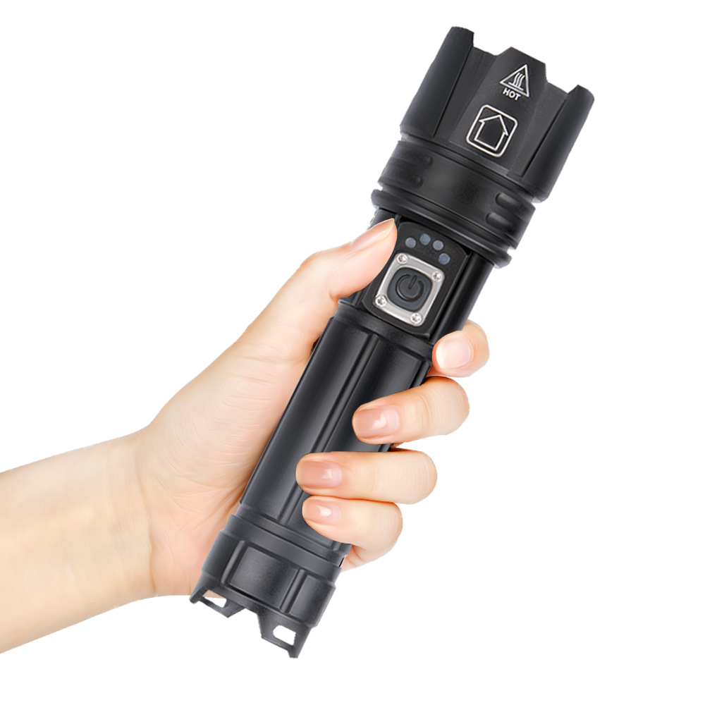 Cross-border XHP70 + COB linterna de Luz Blanca Roja zoom P70 linterna recargable USB