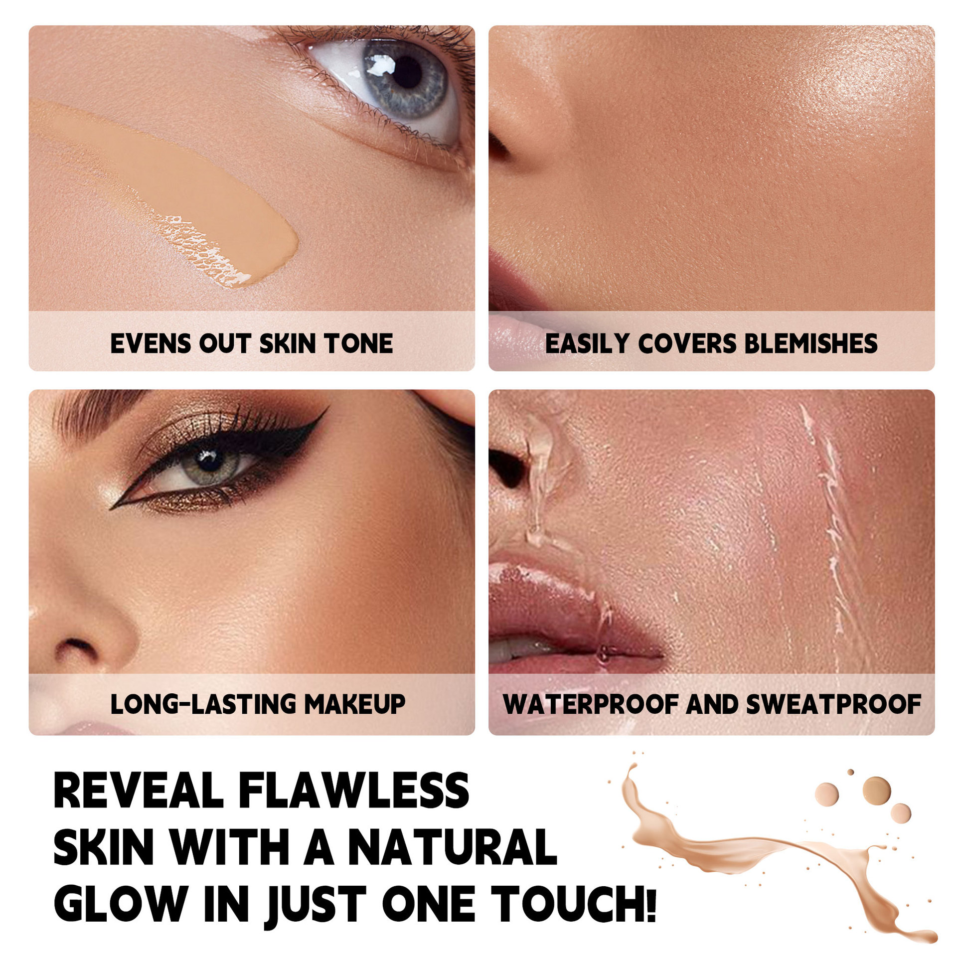 SHCOETY Cross-border Foundation matte Concealing Long-lasting Makeup without smudge, Pore-invisible Foundation, European and American Foundation cream undefined