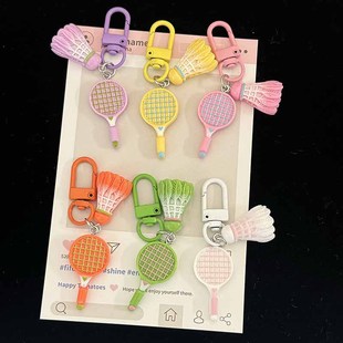 Cute keychain for badminton, creative bag, pendant, for beloved, Birthday gift