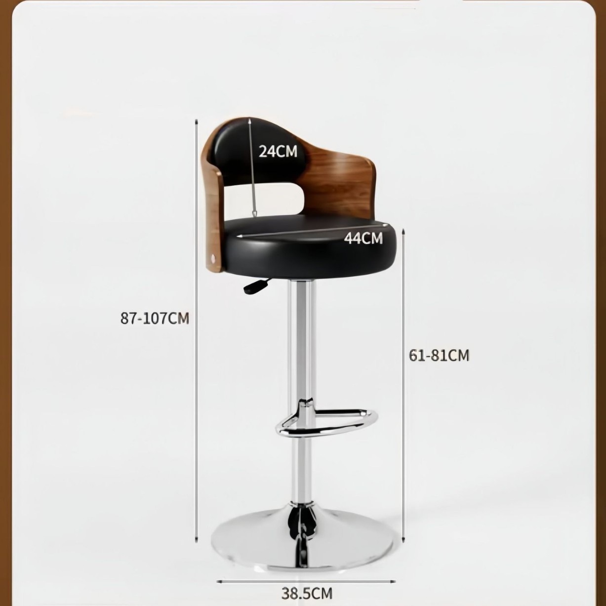 Electroplating frame + black seat cushion