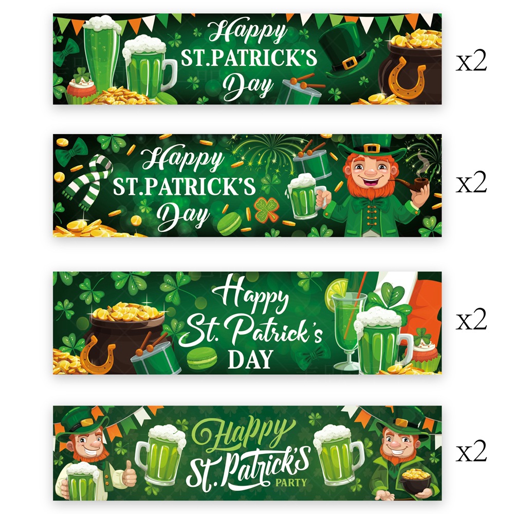 Día de San Patricio decoración bebida botella etiqueta Cross-border irlandés fiesta decoración botella de agua pegatina