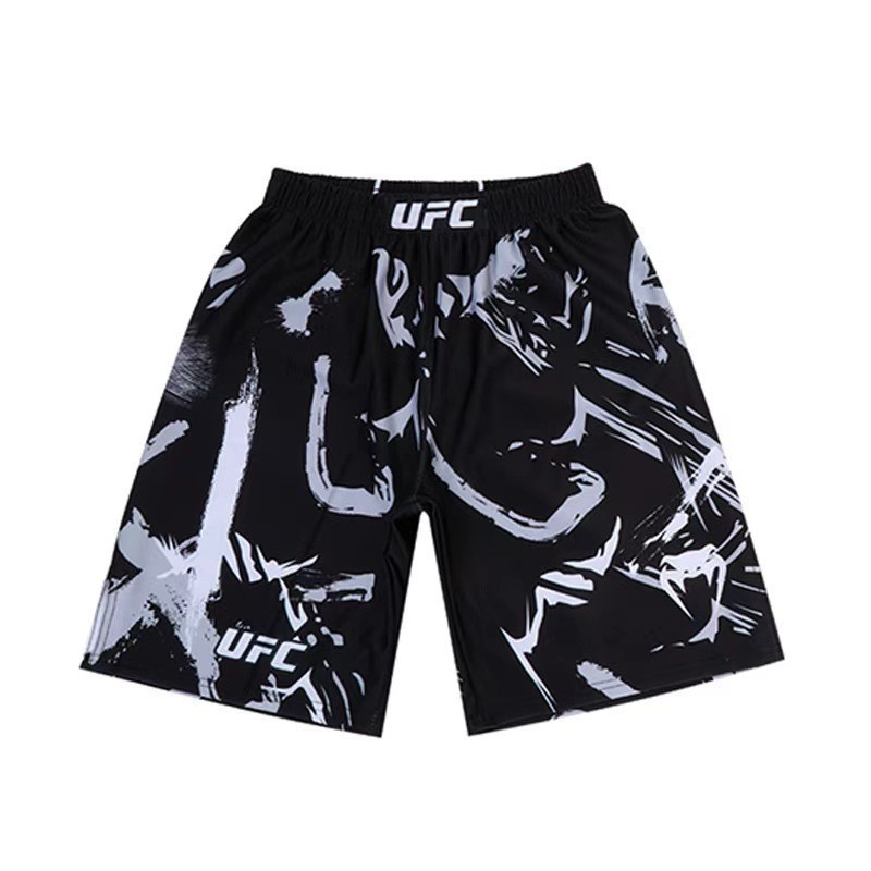 2026 New Cross-Border Ufc Boxing Shorts, Five-Point Shorts for Martial Arts, Sanda Fighting, Printed Sports Fitness Training Clothing