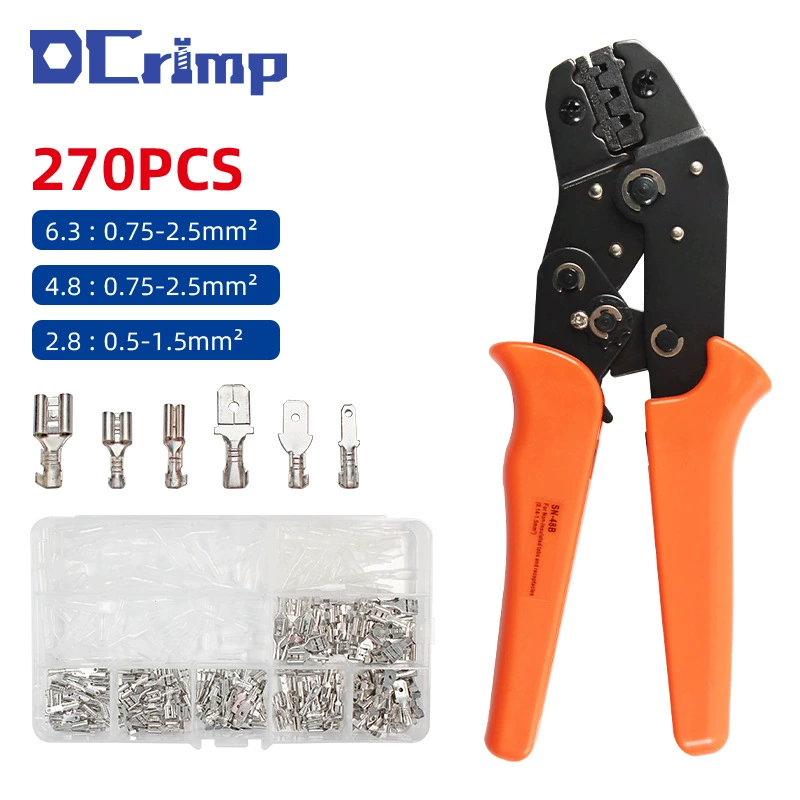 SN-48B 270 шт. Обжимные клещи Клещи для обжима пружинных клемм костюм Комбинированные Клещи для обжима Клещи для холодного прессования