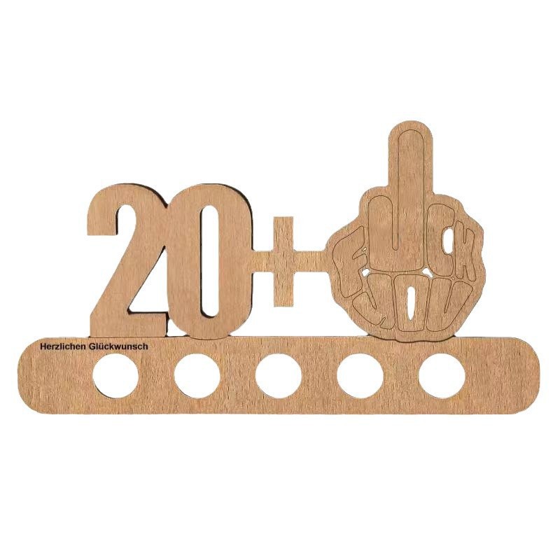 Nuevo Funny18th spot corte por láser cumpleaños MoneyGift manualidades de madera decoración de fábrica pelo recto