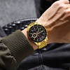 Quartz swiss watch, men's watch, glossy steel belt, Birthday gift, wholesale