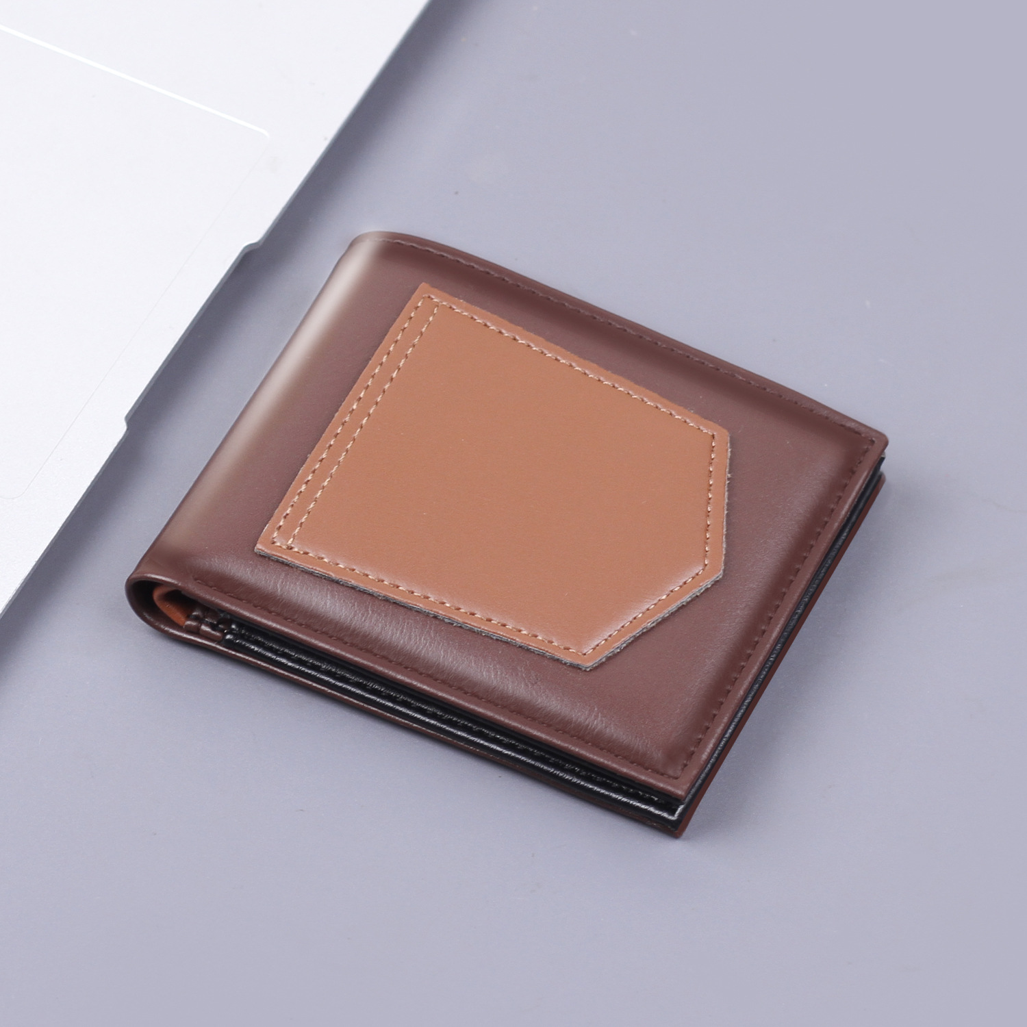 Cartera corta para hombres, bolso de tarjeta de hombre de dos descuentos, cartera multifuncional para hombres, nuevo al por mayor.