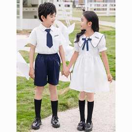 六一儿童合唱演出服英伦风幼儿园毕业照小学生诗朗诵比赛表演服装