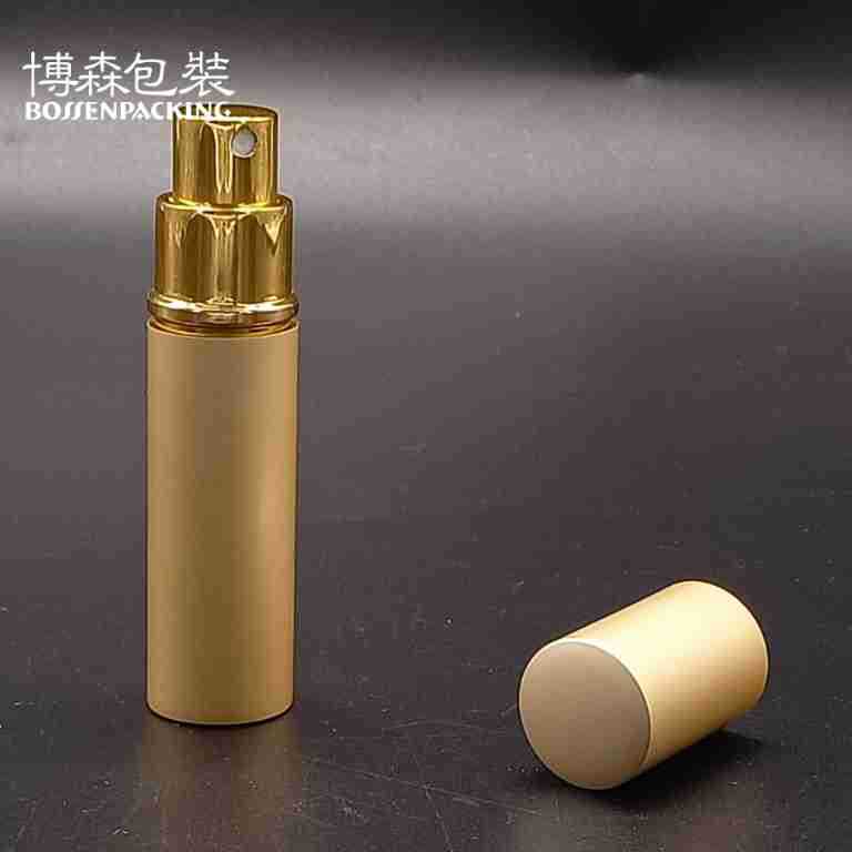 10ML哑面平头便携式玻璃香水瓶 内胆喷雾瓶电化铝外壳分装瓶