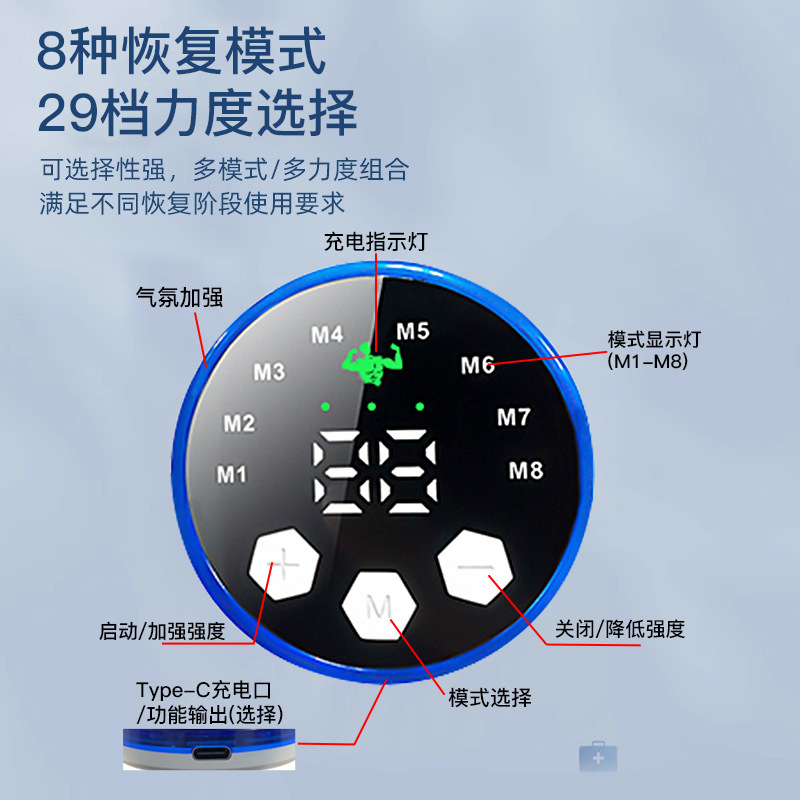 新型低周波リハビリ訓練器8モード29級機能回復腕電気刺激器フィットネス訓練器材|undefined