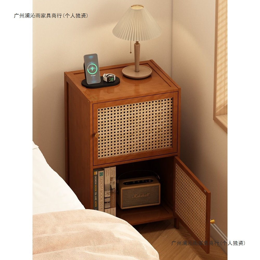 Mesa de cabezal de cama simple pequeño casero armario de almacenamiento al lado de la cama armario de almacenamiento moderno estante de almacenamiento del dormitorio varias camas