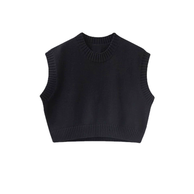 (Cross-border trading), children's knitted black vest, sweater for boys, children's clothing, for teenagers, family style