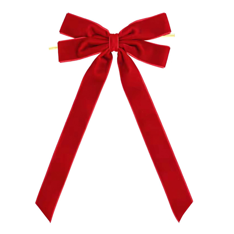 跨境酒红天鹅绒蝴蝶结圣诞树家居礼仪房间生日派对门婚礼假日装饰|undefined