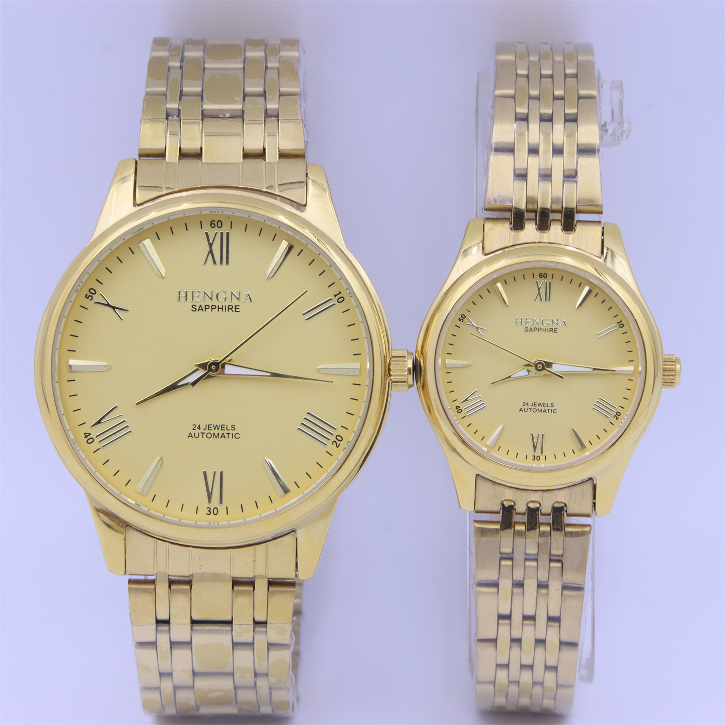 Men's and Women's Fashion Watches Stainless Steel Henna Quartz Watch Original 2035 Movement Roman Large Dial Waterproof Watch