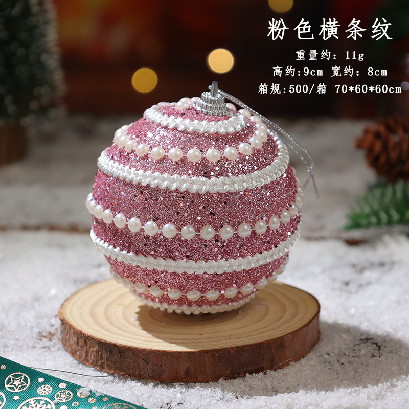 8cm bola de Navidad decoración de árbol de Navidad colgante de bolas de colores colgante colgante de Navidad decoración de Navidad accesorios de decoración