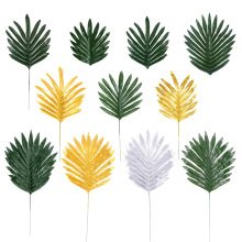 仿真散尾葵铁树叶 餐桌插花植物墙气球派对棕榈叶人造绿柳葵叶