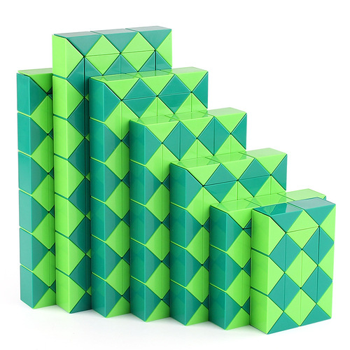 Pointsheng New Product Orange, Purple, Pink 24-Section Transformable Magic Tile Folding Magic Snakes Magic Tiles Toy 3D Stereo Folding Magic Tiles