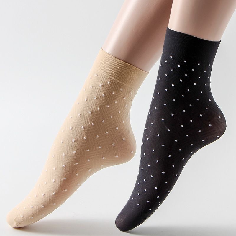 Breathable and Durable Nylon Stockings Wholesale for Women, Velvet Dotted Massage Mid-Calf Socks, Odor-Resistant, Thickened and Wear-Resistant
