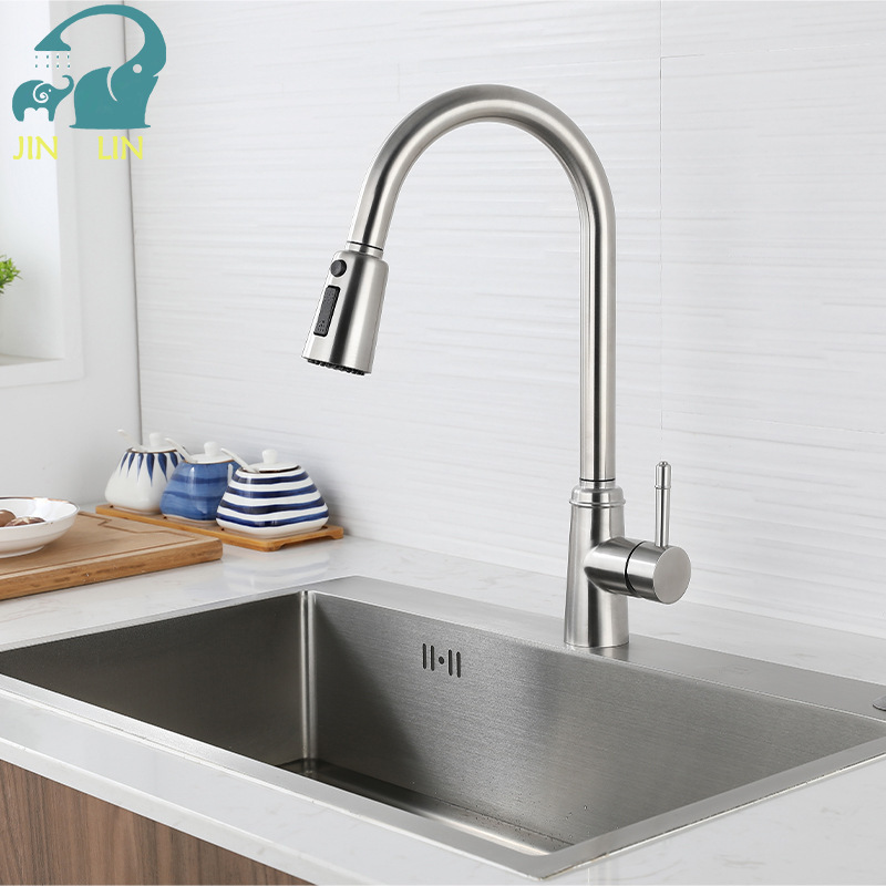 Kitchen Touch-Sensor Stainless Steel Faucet, Sink Sensor Pull-Out Type Household Kitchen Hot and Cold Faucet Kitchen Touch-Sensor Stainless Steel Faucet, Sink Sensor Pull-Out Type Household Kitchen Hot and Cold Faucet