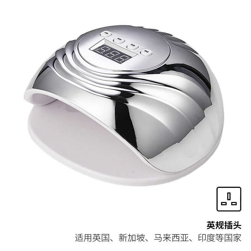 Lámpara de uñas de luz roja de alta potencia de 86W, lámpara de fototerapia UV LED para uñas, lámpara inteligente para curar uñas, transfronteriza
