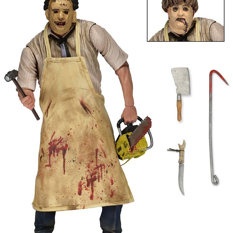 NECA Texas Chainsaw человеческое лицо Leatherface 40-я годовщина