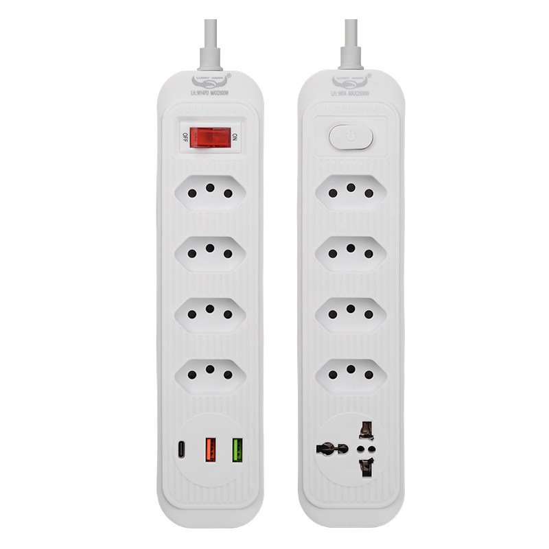 Interruptor de sobrecarga opcional de América del Sur con indicador de luz Estándar brasileño enchufe tri-circular enchufe enchufe enchufe enchufe