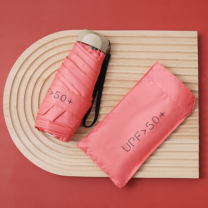 Paraguas de sol paraguas a prueba de UV para mujer logotipo personalizado paraguas publicitario upf50 + plano 50% bolsillo plegable pequeño paraguas de sol
