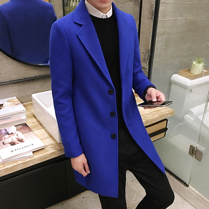 2019 otoño e invierno nuevo abrigo de lana para hombre