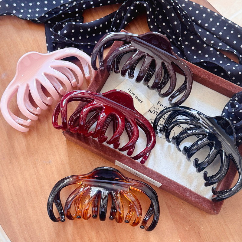 Cross-Border Oversized 13cm Pc Pumpkin Hair Clip for Women, New Style for Multiple Hair Volume on the Back of the Head, Shark Clip, Elegant Grabber Clip