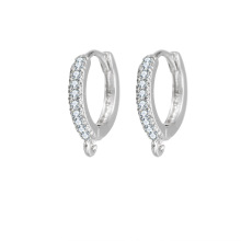 ins款韩国时尚个性锆石耳钉女气质唯美街拍耳扣网红产品可DIY首饰