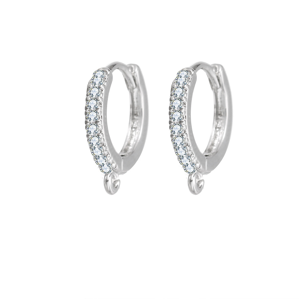 ins款韩国时尚个性锆石耳钉女气质唯美街拍耳扣网红产品可DIY首饰