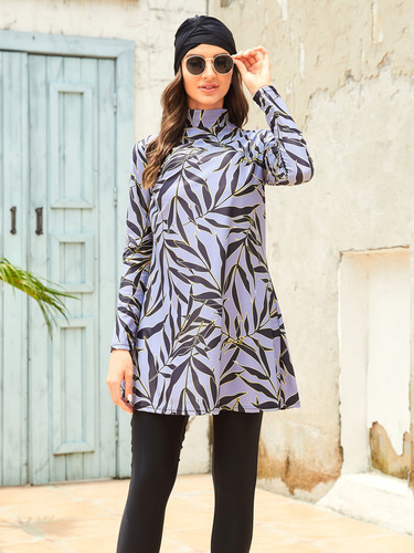  Muslim Swimwear: Printed Women's Modest Swimsuits, Women's Beachwear Burkini