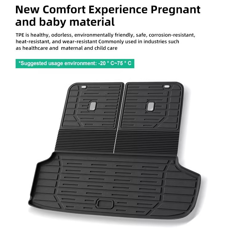Suitable for 26 Models of Aion Ioniq9 Cars, Tpe Waterproof Integrated Trunk Mat and Seat Back Cushion