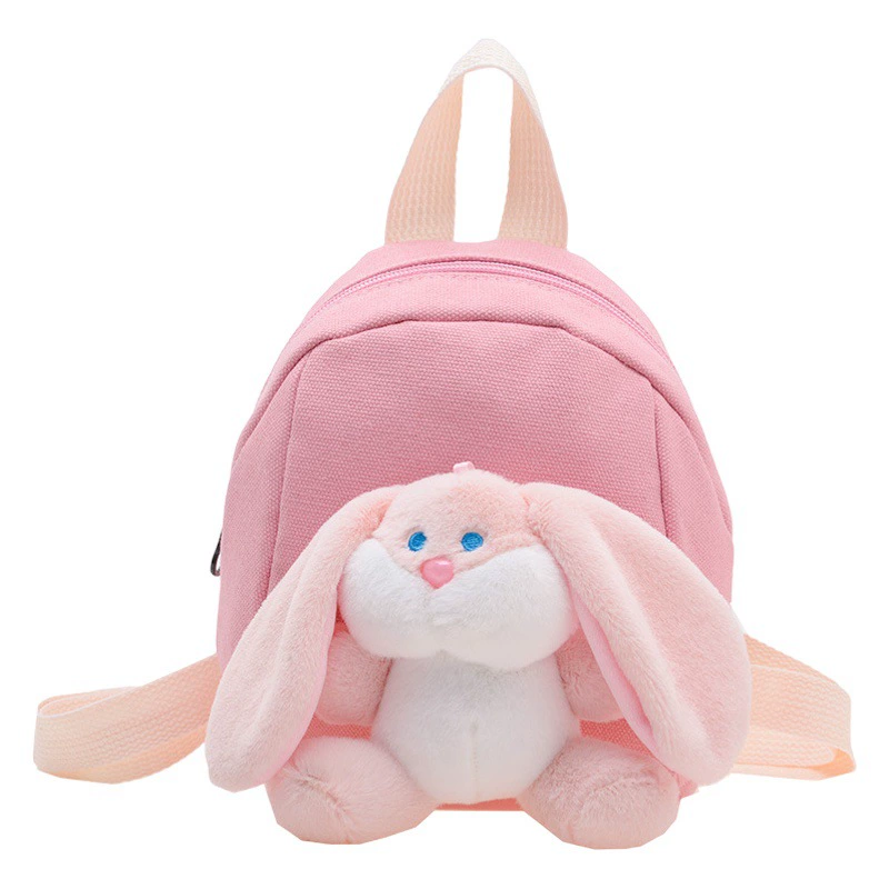 Новая Детская сумка Рюкзак с длинными ушами и кроликом Сумка для малышей Плюшевый рюкзак с подвеской для мальчиков и девочек