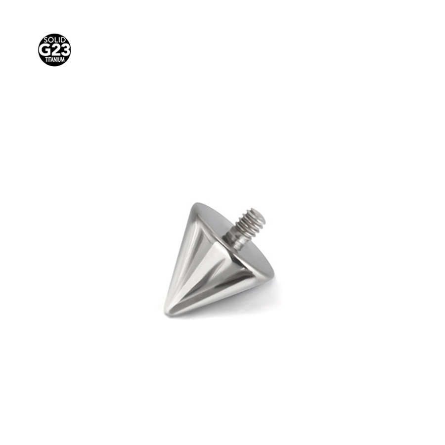 16G labret stud size and finish detail