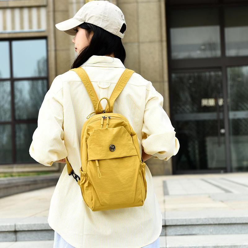 無地シンプルカジュアルバックパック新しいファッション通勤ショルダークロスボディバッグ日本製多用途キャンバスチェストバッグ|undefined