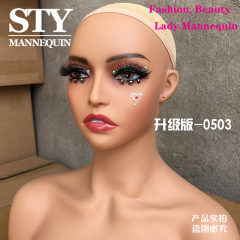 新型欧米の肩の女性の頭のモデルはかつらの半身のモデルの特別な頭を展示して写真を撮って生放送します。