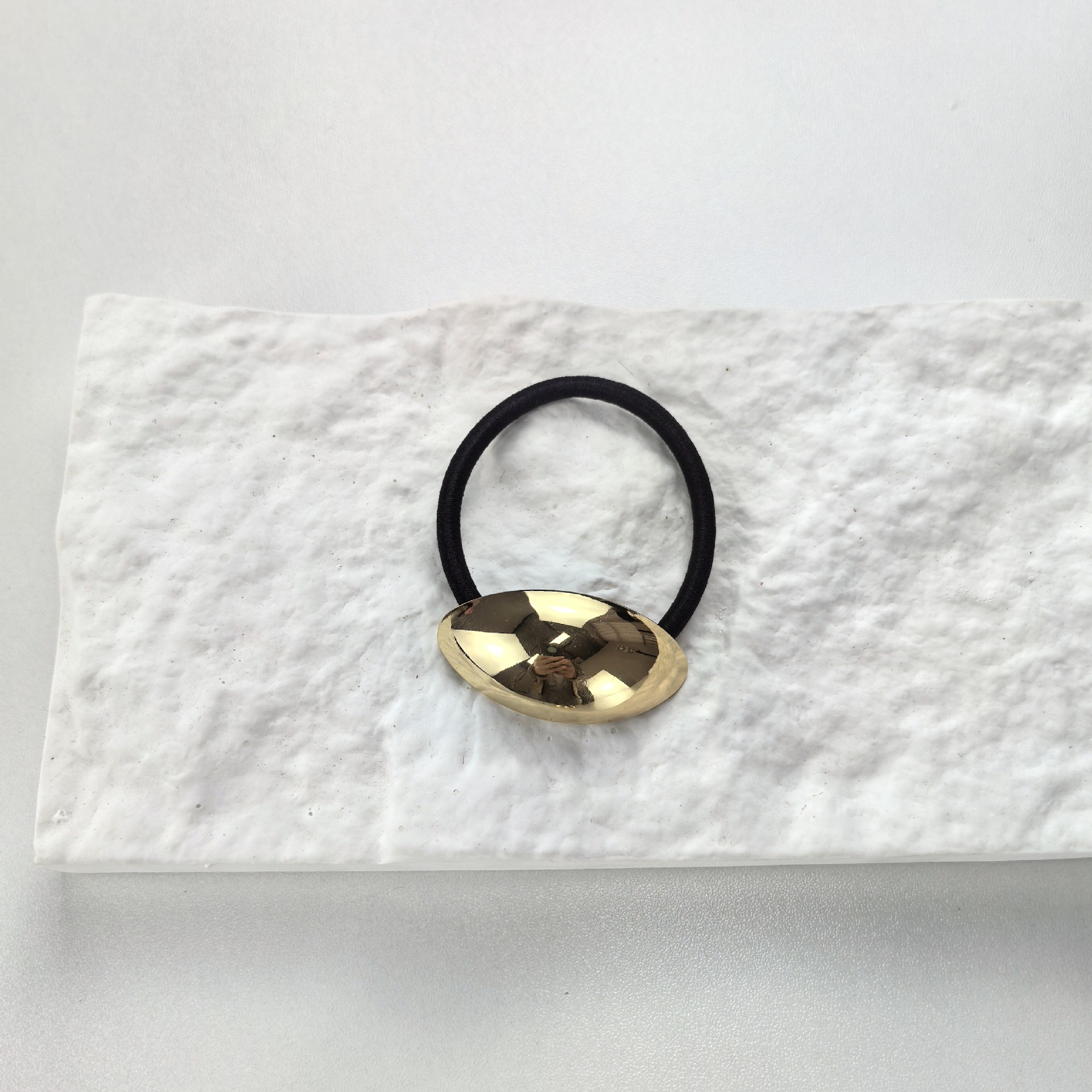 Hair Tie Hair Accessories Type 1 Piece Quantity Simple Style Women's Oval Alloy Hair Tie