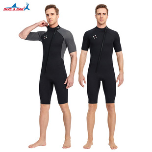 DIVE & SAIL diving suit 3mm one-piece short sleeve warm diving suit men's outdoor snorkeling surfing swimming jellyfish suit