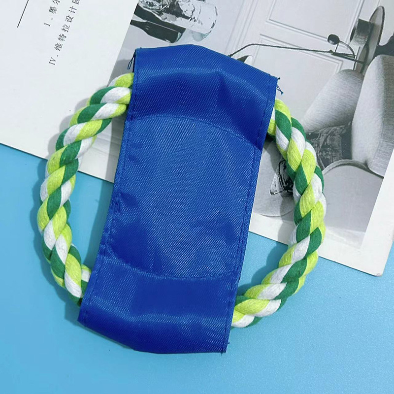 Nuevo juguete para mascotas cuerda de algodón Frisbee tamaño pequeño perro lienzo Frisbee nudo juguete entrenamiento del perro de juguete suministros