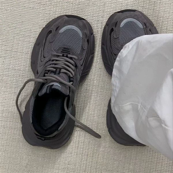 Чжао Лут, та же серая обувь папы с толстой подошвой для женщин 2024 осень новая дышащая модная кроссовка