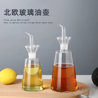 高硼硅透明玻璃油壶批发醋香油壶家用厨房收纳酱油防漏调味瓶套装