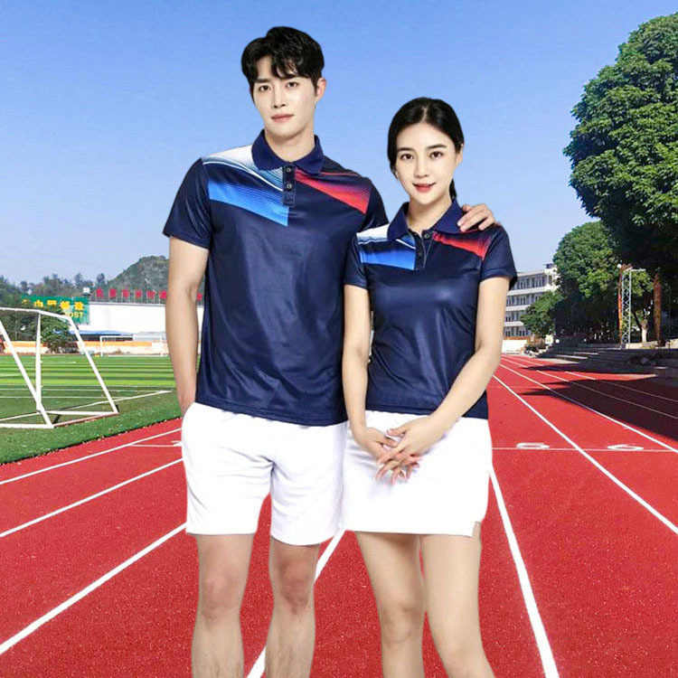 Quick-drying Breathable Badminton Suit suit Men's and Women's Summer Lapel Short-sleeved T-shirt Competition Table Tennis Suit Quick-drying Breathable Badminton Suit suit Men's and Women's Summer Lapel Short-sleeved T-shirt Competition Table Tennis Suit