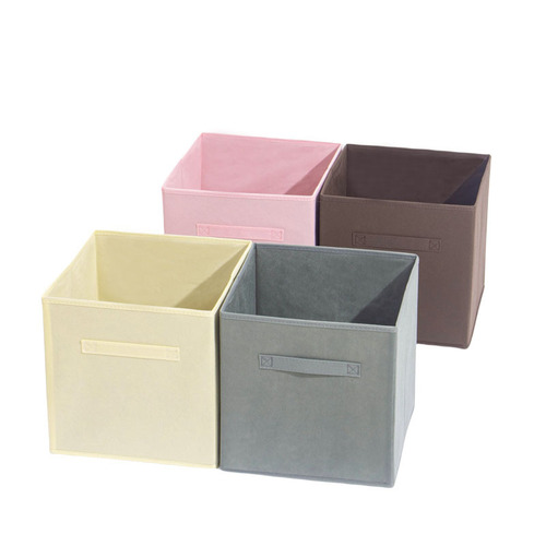 Uncovered solid color folding storage box, toy storage box, household storage box, clothes organizing box, miscellaneous box