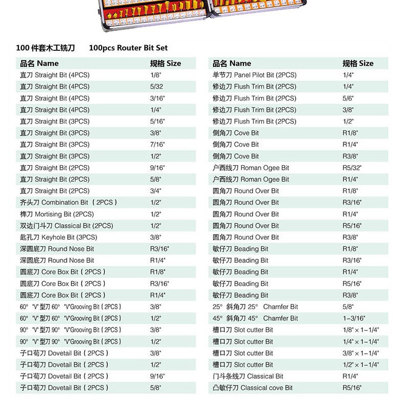 1/4 vástago 100 piezas traje carpintería fresadora máquina de grabado máquina de corte de fresado de baquelita cortador de cabeza cortador de corte cuchillo de flores