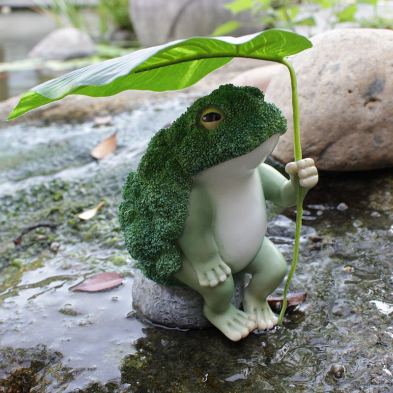 Kindergarten simulation frog Western blue flower decoration vegetable decoration gift decoration home decoration creative gift now