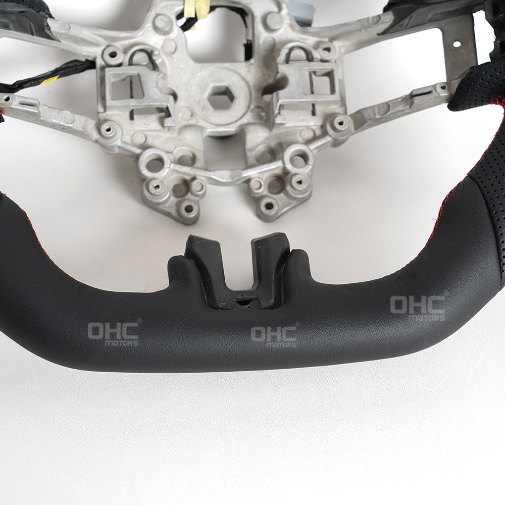 Cross-Border Hot Sale Suitable for 18-21 Models with Heated Ford Mustang Full Leather Car Steering Wheel Upgrade and Modification