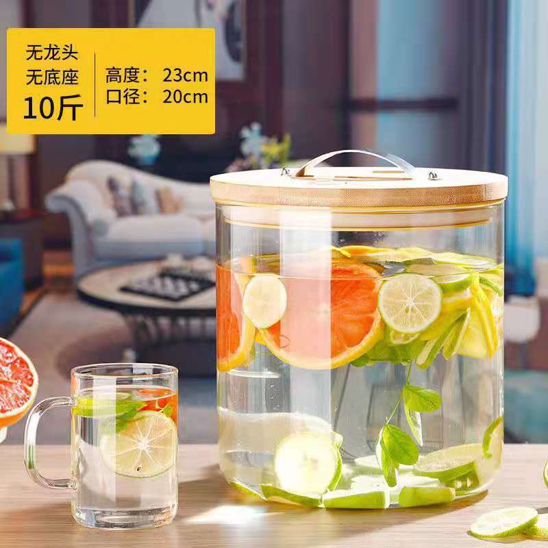 Hervidor frío de gran capacidad, hervidor de agua frío con grifo, hervidor de limón, jugo, bebida de cola, contenedor de barril, botella de vidrio de vino empapado
